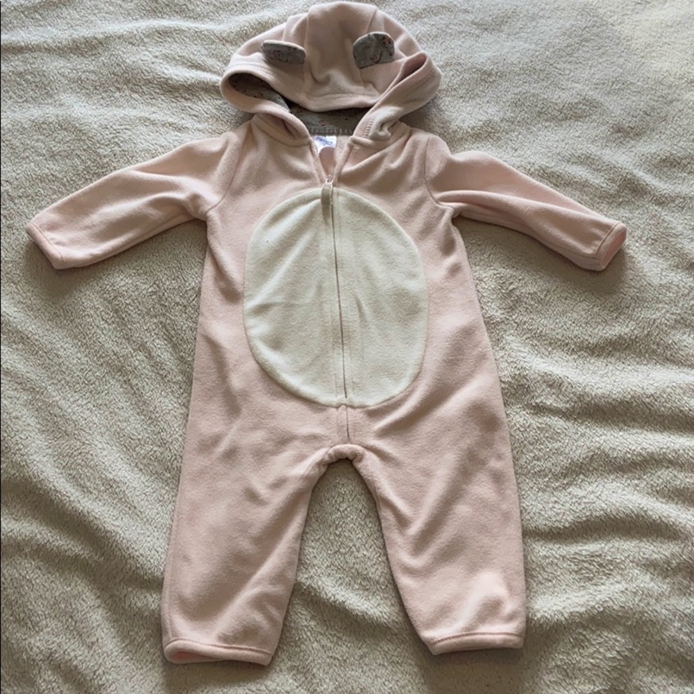 SALE 3/$12 Carter’s Pink Bear Fleece Bunting